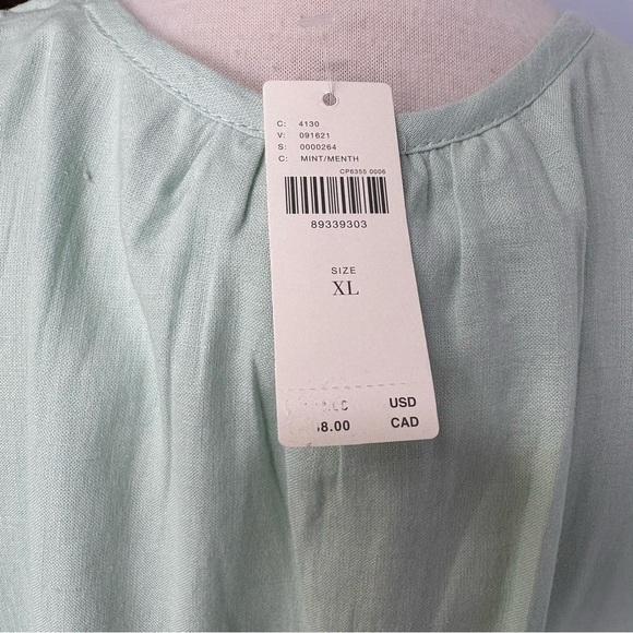 NWT Anthropologie The Somerset Embroidered Mini Dress: Linen Edition XL - Picture 12 of 13